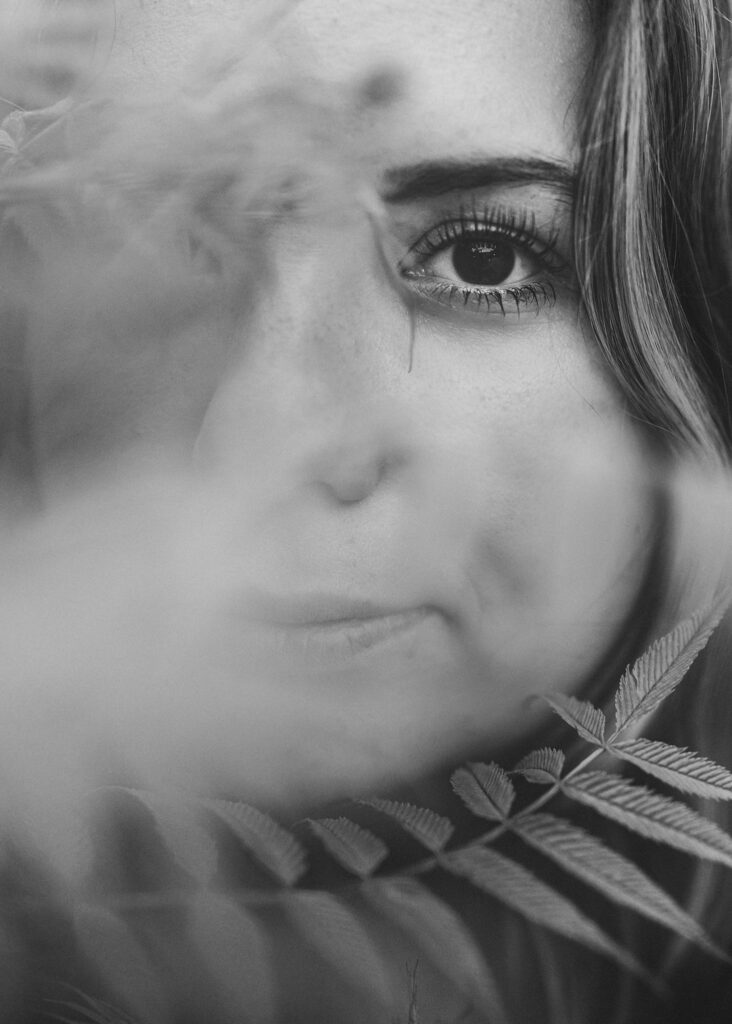 Kobieca twarz podczas sesji kobiecej